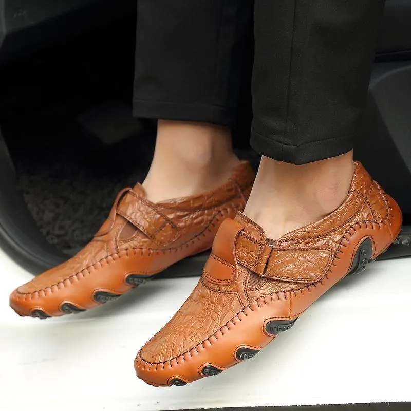 Erbsen Schuhe Herren Leder vier Jahreszeiten Freizeitschuhe Octopus British handgefertigte Schuhe