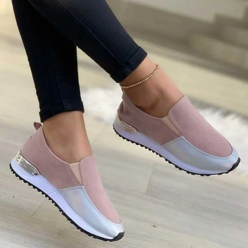 Fashionkova  New Women Sneaker Slip On Flat Casual Shoes Platform Sport Women's Shoes Outdoor Runing Ladies Vulcanized Shoes Zapatillas Mujer