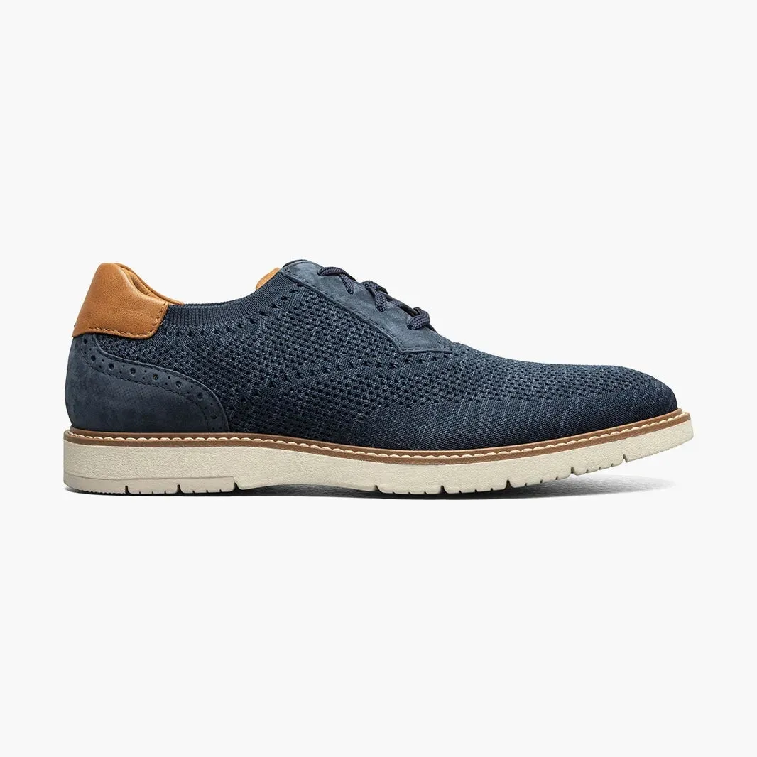 Florsheim Mens Vibe Navy Knit Lace Up Oxford Dress Shoes