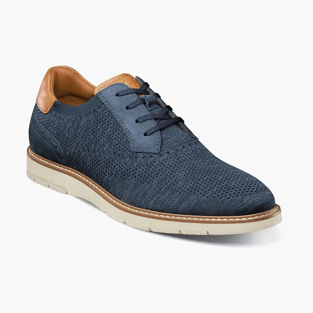 Florsheim Mens Vibe Navy Knit Lace Up Oxford Dress Shoes