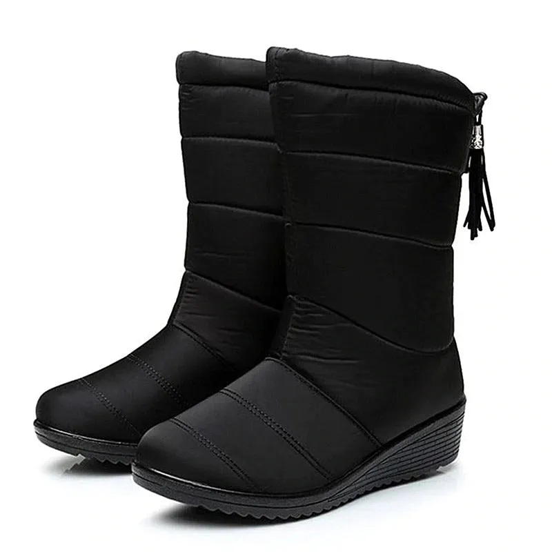 Frauen wasserdichte Plüsch warme Knöchel Winter Schneeschuhe