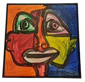 Friend Face 84 Original Oil Painting by Peter Keil