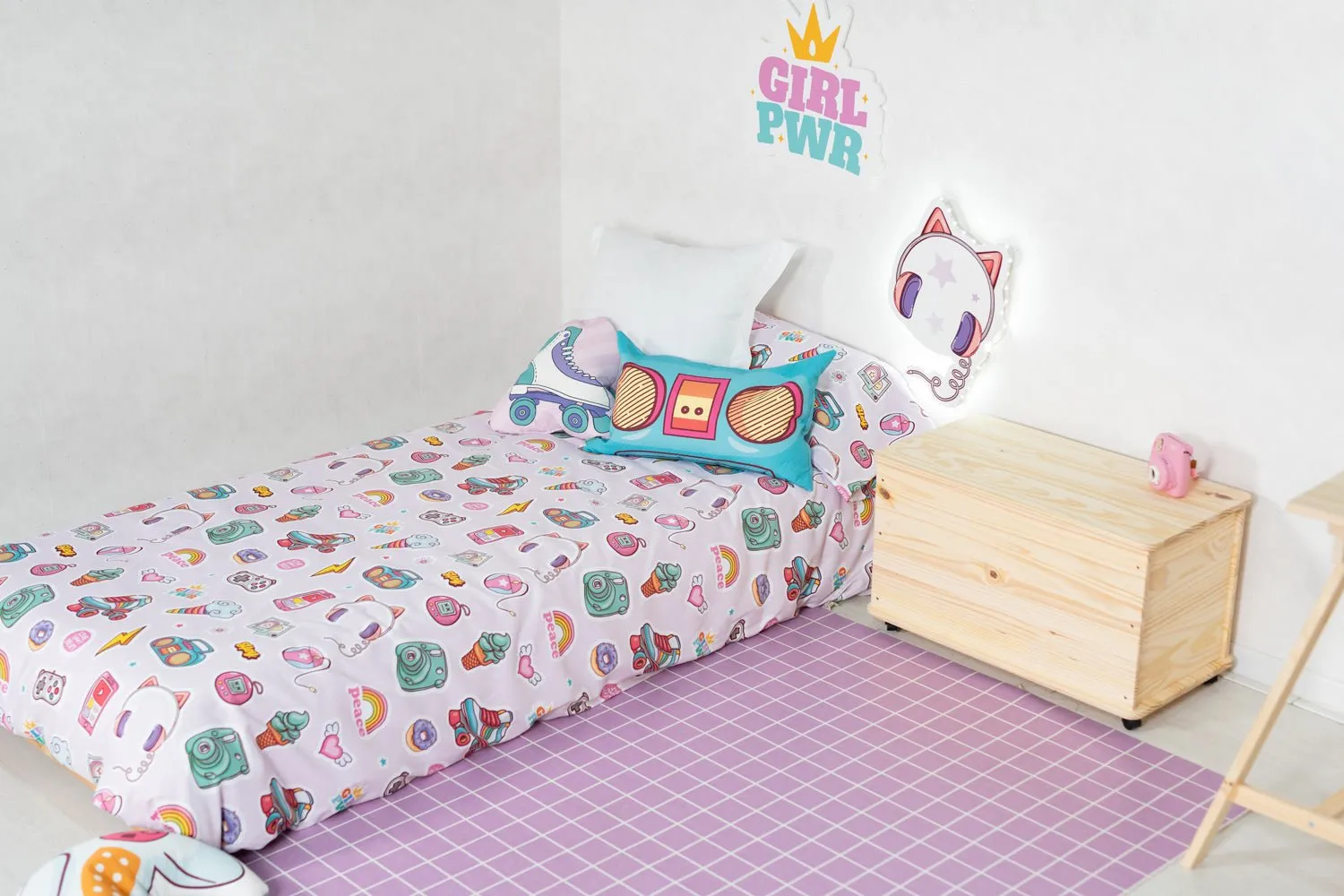 Funda almohada Infantil estampada Girl Power