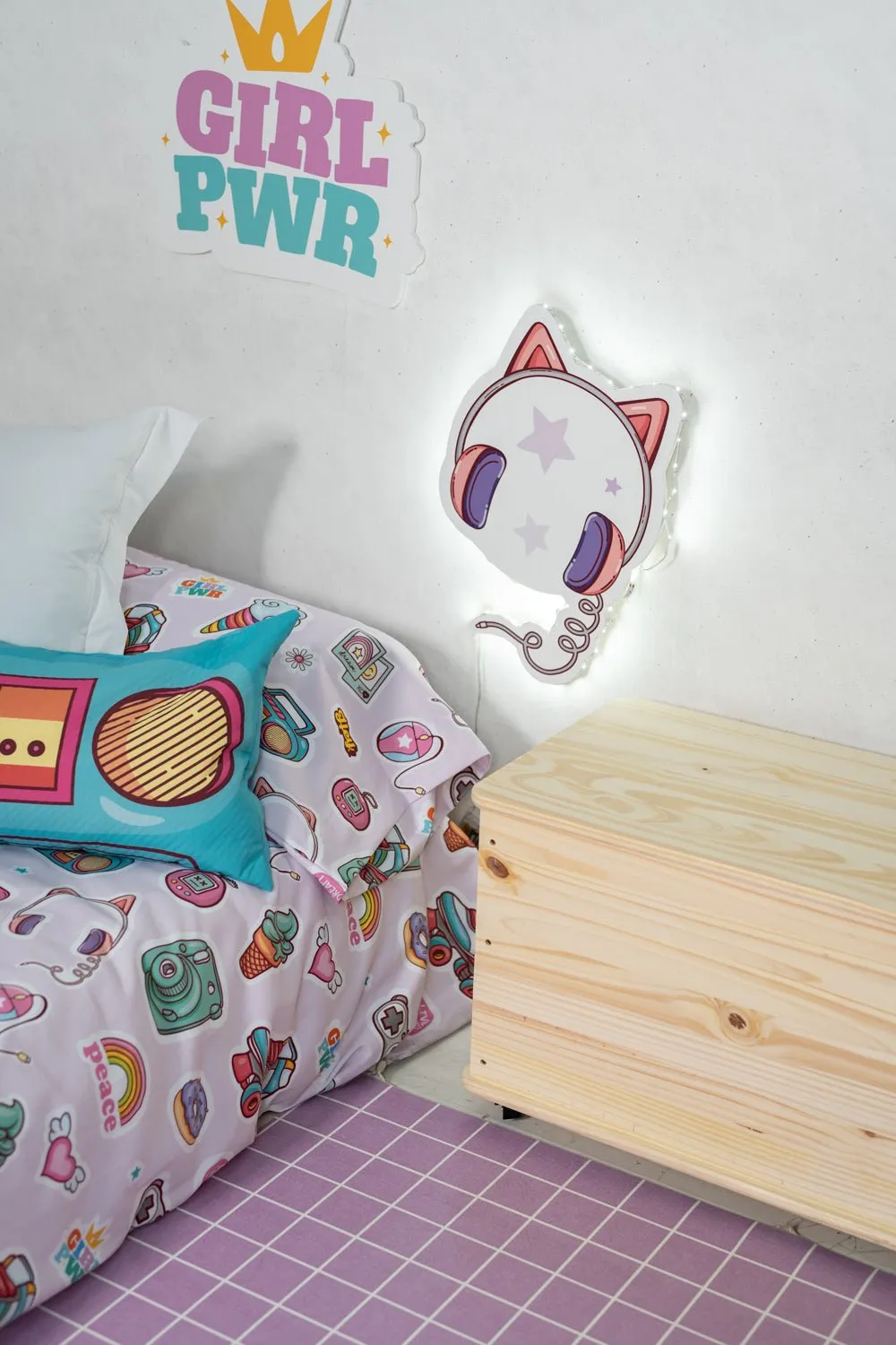 Funda almohada Infantil estampada Girl Power