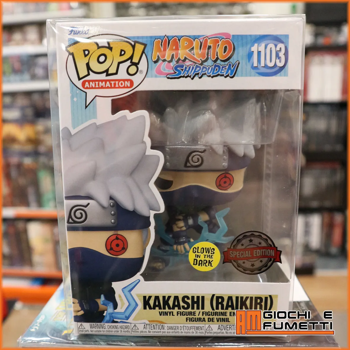 Funko POP Kakashi Raikiri 1103 Special Edition GLOW IN THE DARK! Naruto Shippuden 9cm