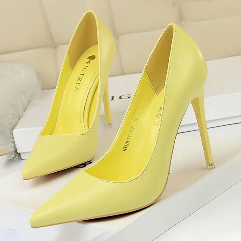 Graduation Gift Shoes Heels 2023 New Woman Pumps Fashion High Heels Shoes Women Office Shoe Sexy Party Shoes Stiletto Lady Plus Size 43