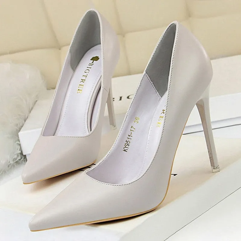 Graduation Gift Shoes Heels 2023 New Woman Pumps Fashion High Heels Shoes Women Office Shoe Sexy Party Shoes Stiletto Lady Plus Size 43