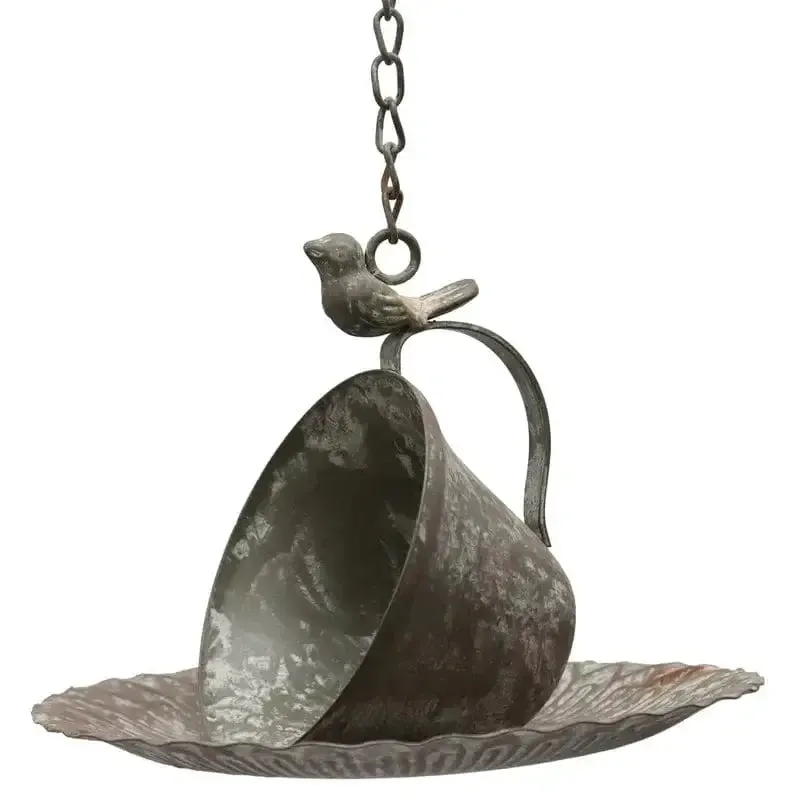 Hanging Cup & Saucer Bird feeder