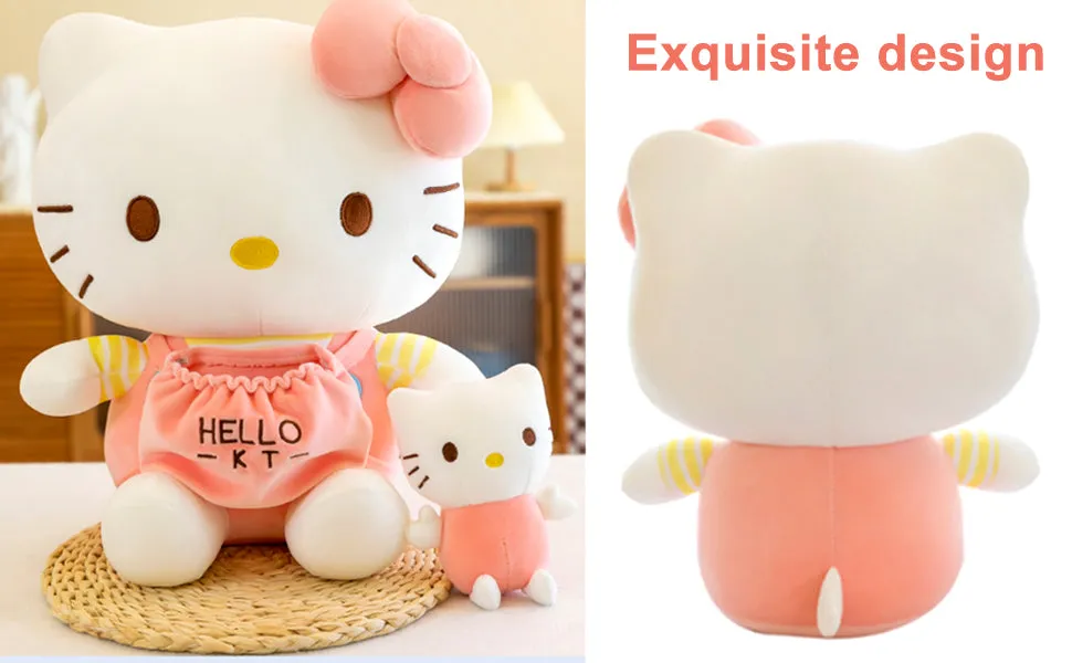 Hello Kitty Plush Toy Hello Kitty Plush Figure Soft Cute Hello Kitty Plush Doll Soft Touch Finish and Embroidered Details, Doll Gifts for Children