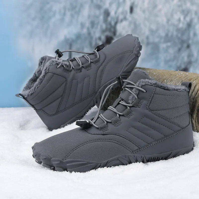 Herren Barfußschuhe Zehenschuhe, Winterschuhe Schneestiefel Schnell Trocknend Traillaufschuhe, Weich Leicht Fitnessschuhe Atmungsaktiv Aquaschuhe mit rutschfest Sohle & Breiter Zehenbox