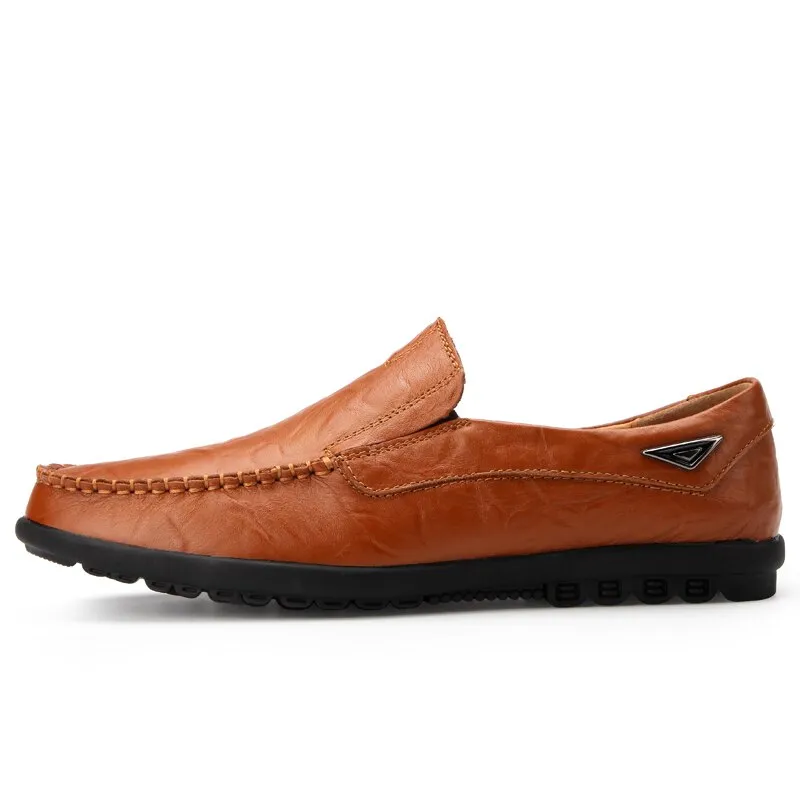 Herren Echtes Leder Männer Casual Mokassins Atmungs Slip auf Driving Schuhe Loafer