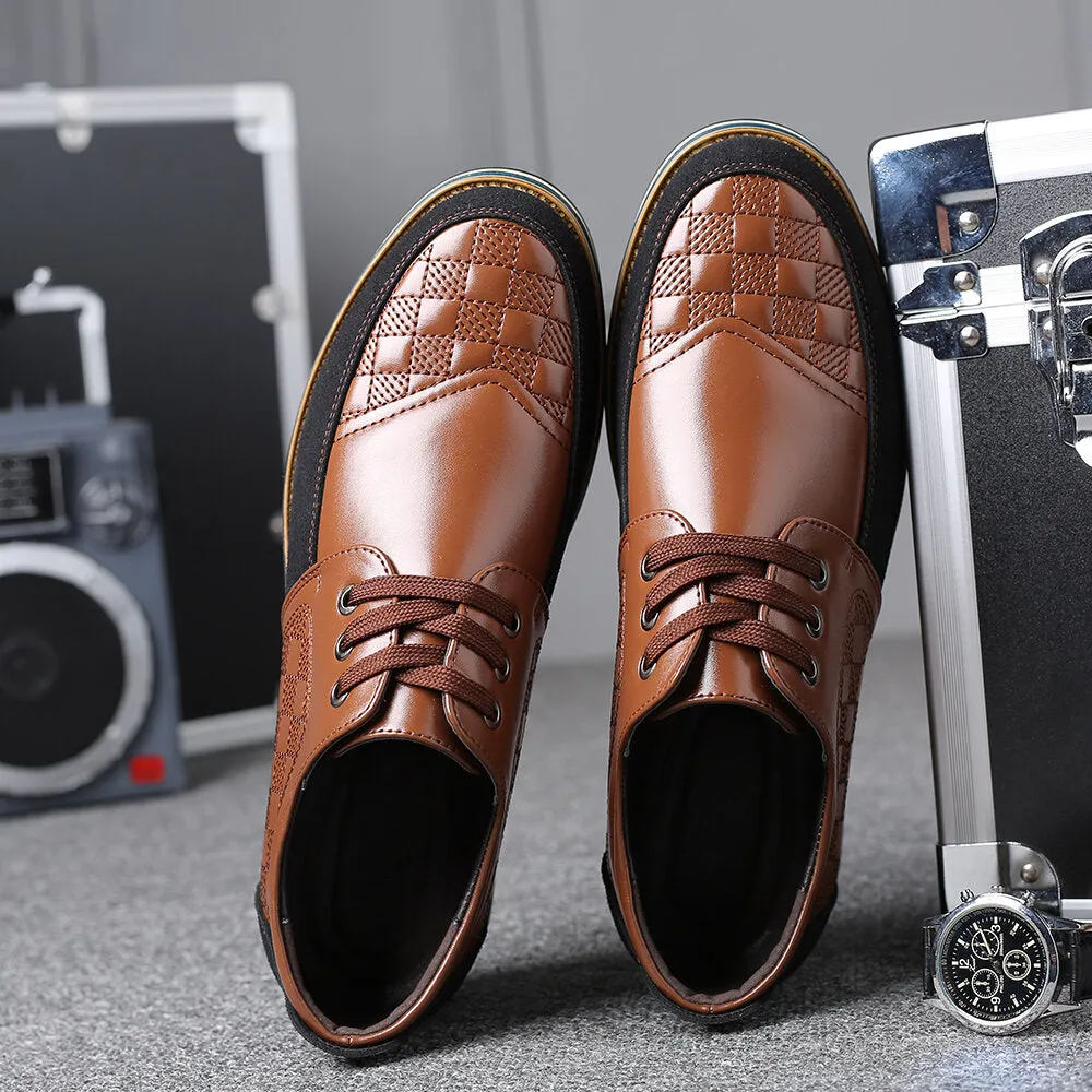 Herren Mikrofaser Leder Spleißen Rutschfeste Weiche Business Casual Fahrschuhe