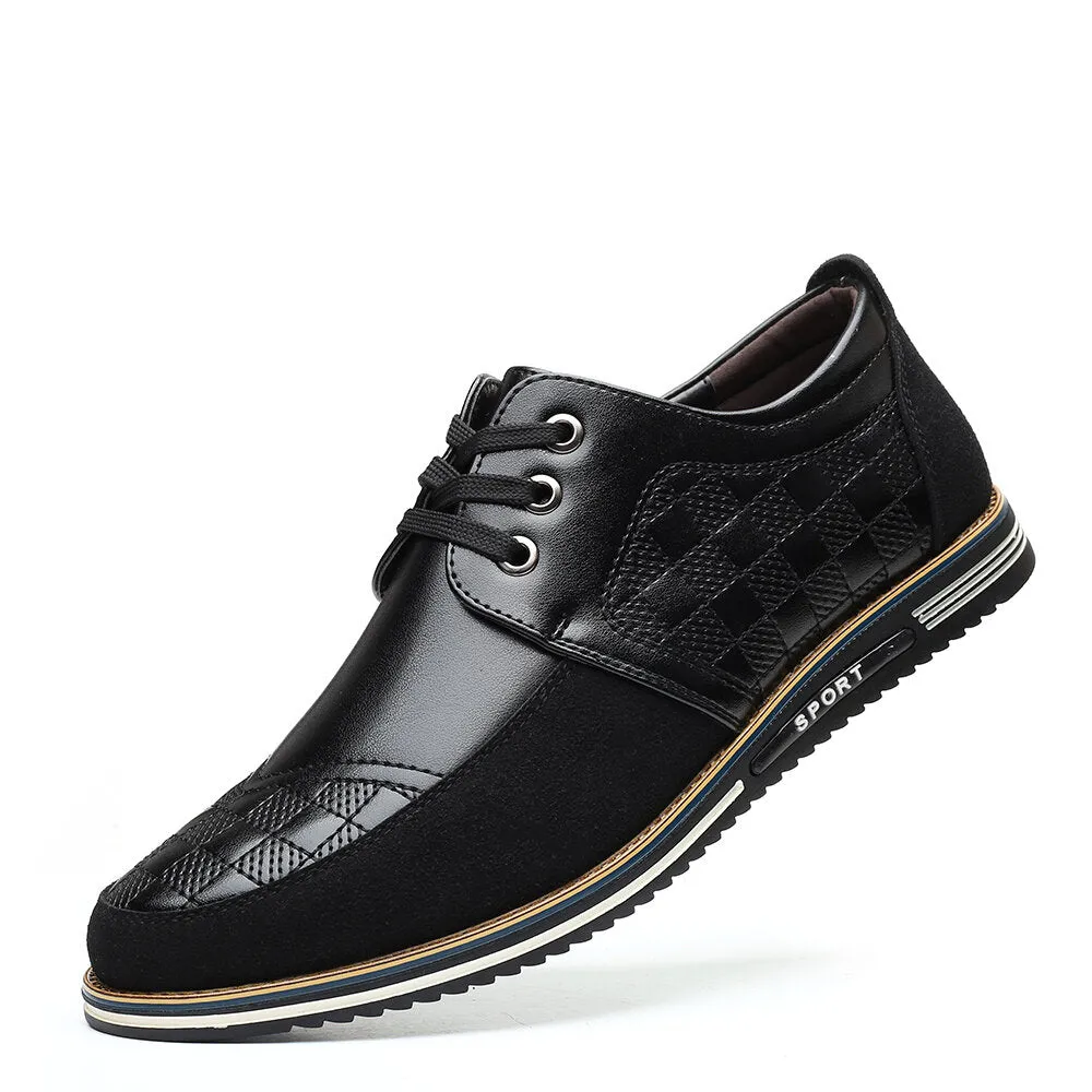 Herren Mikrofaser Leder Spleißen Rutschfeste Weiche Business Casual Fahrschuhe