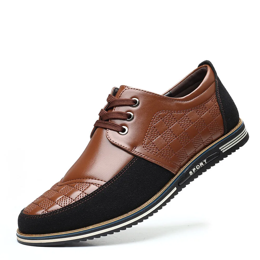 Herren Mikrofaser Leder Spleißen Rutschfeste Weiche Business Casual Fahrschuhe