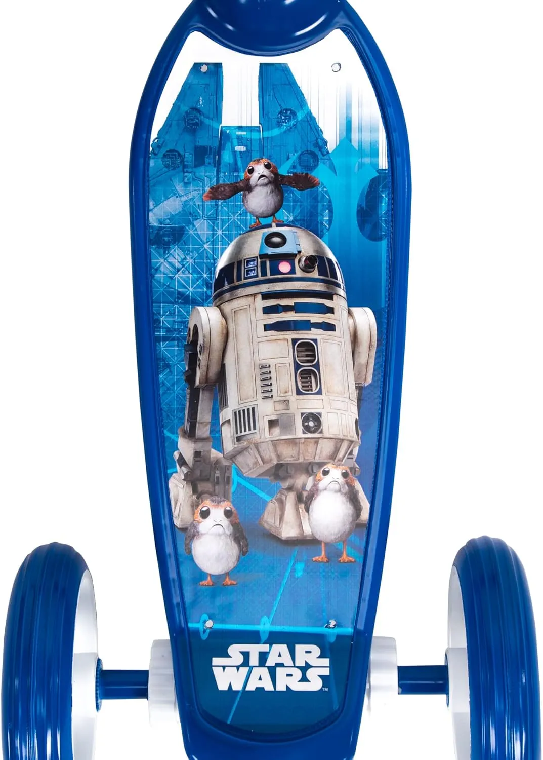 Huffy 3-Wheel Star Wars Scooter for Preschoolers with Handlebar Bin