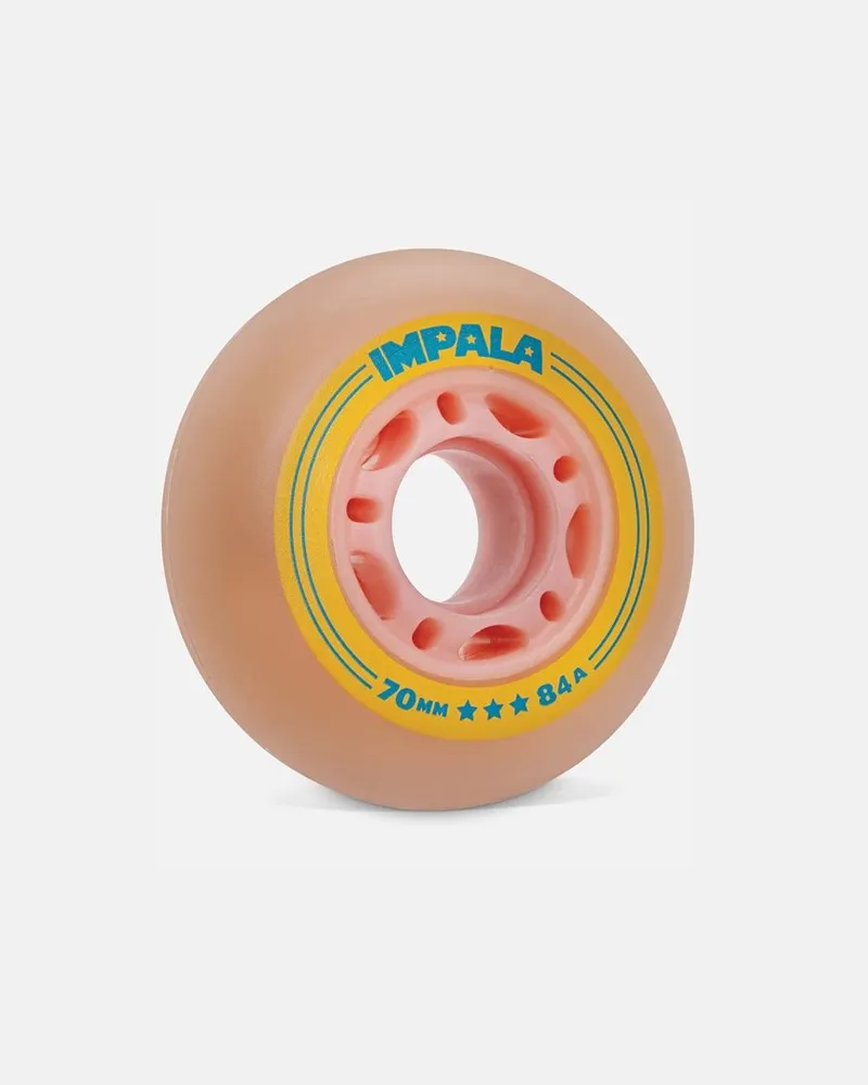 Impala Inline Wheel 4 Pack Pink / Yellow 70mm