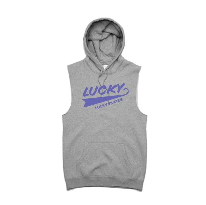 Lucky Skates Grey Sleeveless Hoodie