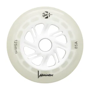 Luminous LED Inline Wheels 125mm/85a - White Glow - Sold by the Single Wheel