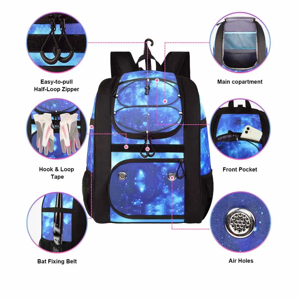 Matein Galaxy Blue Baseball Batting Bag