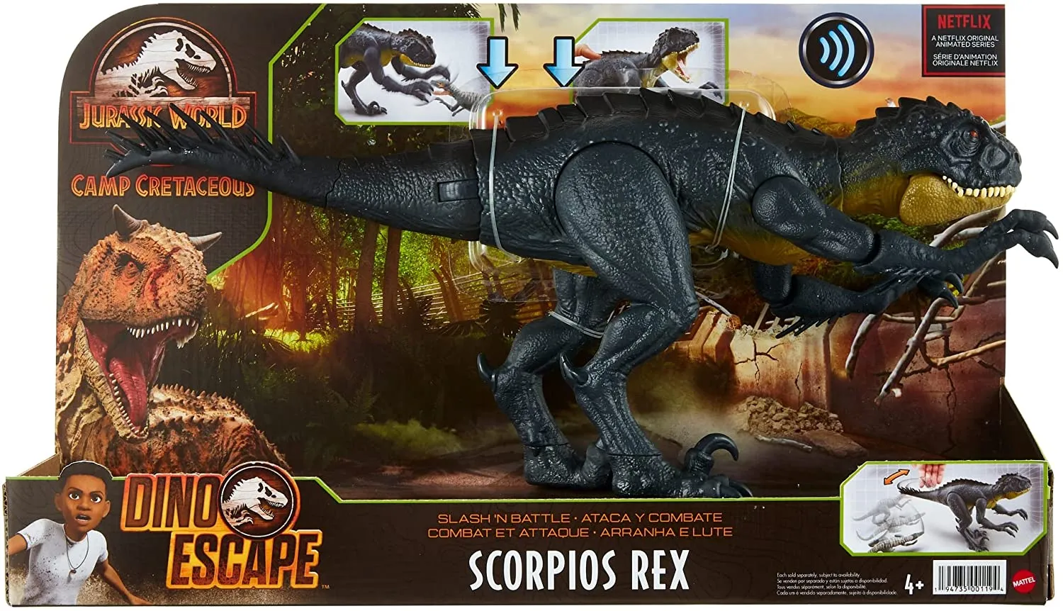 Mattel - Jurassic World Slash N Bash Stinger Dino - Scorpios Rex action figure (Jurassic Park)