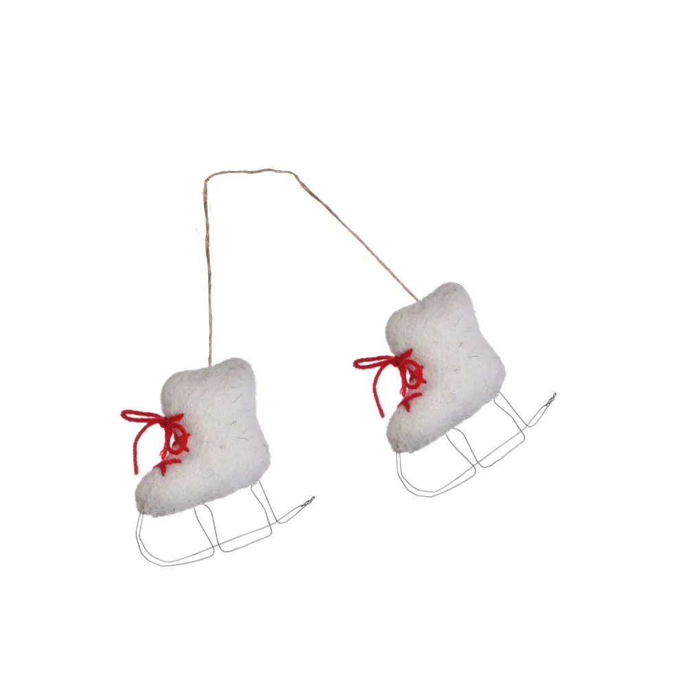 Mini Ice Skates Ornament Set Of 2