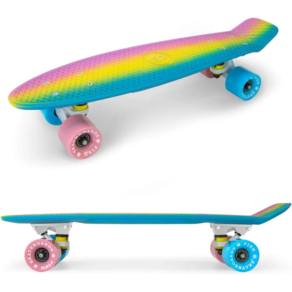 Minicruiser Fish Skateboard Multicolor