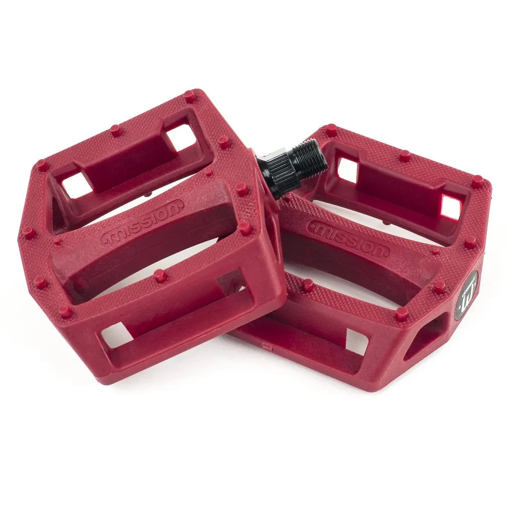 Mission BMX Impulse PC Pedals - Red