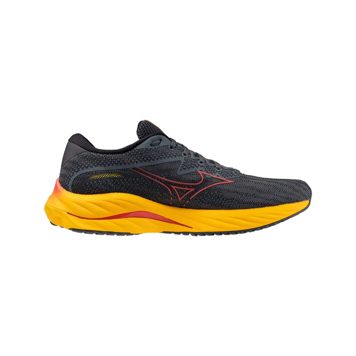 Mizuno Wave Rider 27 Black Orange Shoes SS24