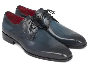 Paul Parkman Navy & Blue Medallion Derby Shoes