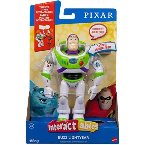 Pixar Interactables Buzz Lightyear Talking Action Figure 7-in Tall