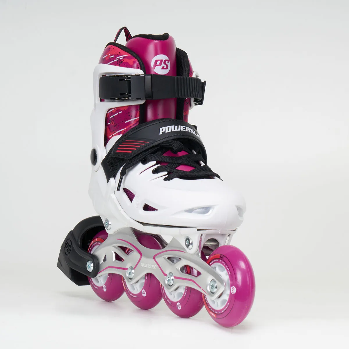 Powerslide Phuzion Universe Size Adjustable Junior Inline Skates - Pink/White