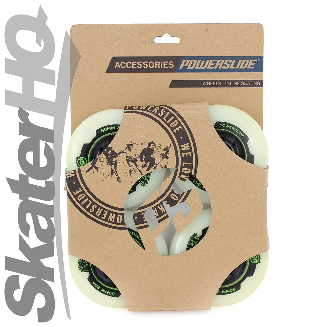 Powerslide Spinner 80mm/85a 4pk - White