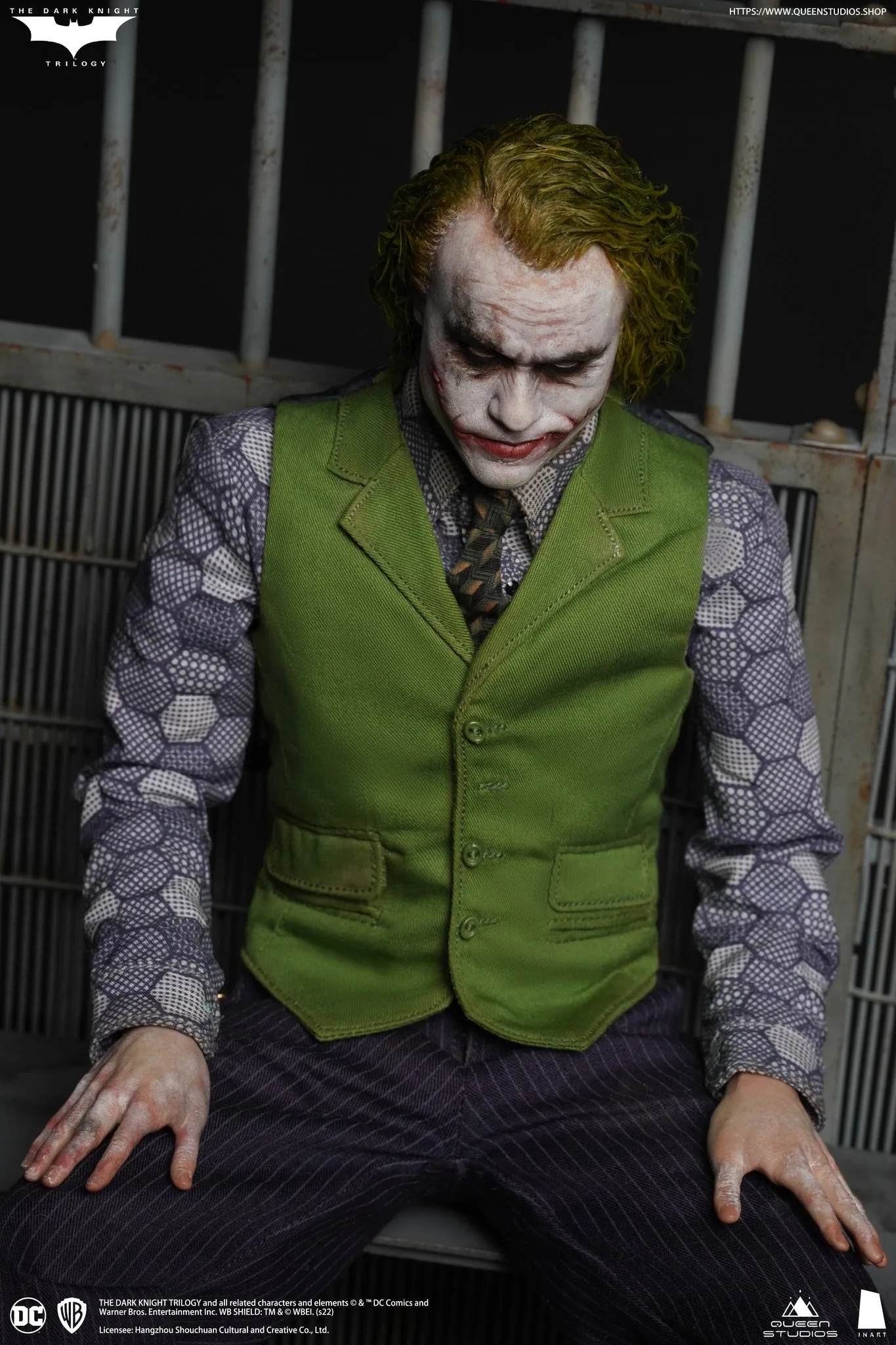 Queen Studio x InArt 1/6 The Dark Knight Joker Deluxe Edition Sixth Scale Figure 2 Figure Set Pt A001D1 (Rooted Hair)