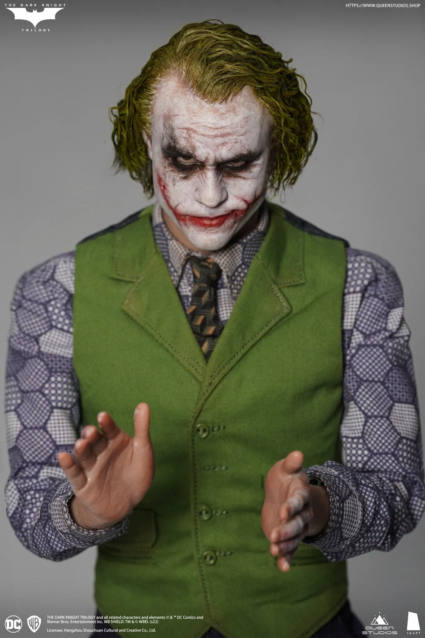 Queen Studio x InArt 1/6 The Dark Knight Joker Deluxe Edition Sixth Scale Figure 2 Figure Set Pt A001D1 (Rooted Hair)