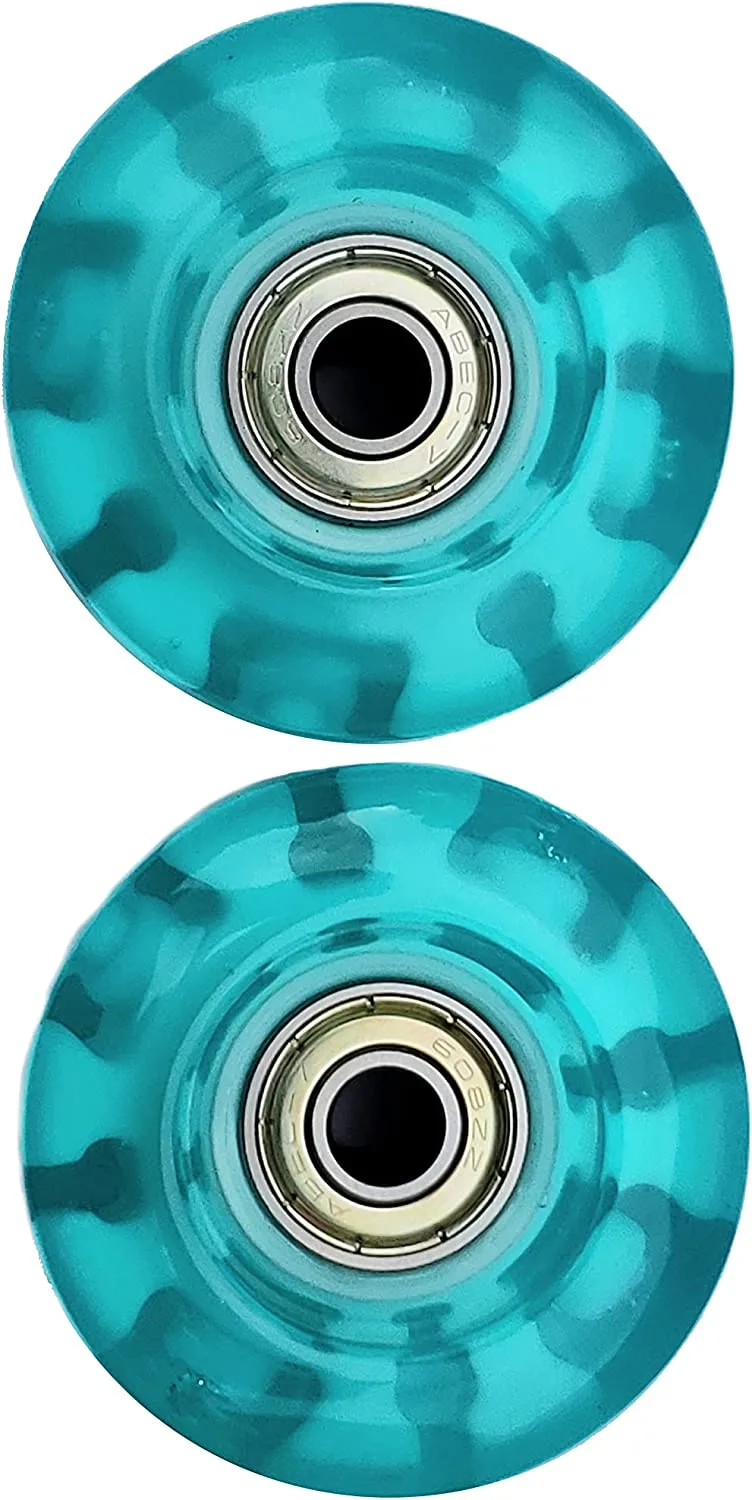 Replacement Wheels for Roller Skates for Kids | 2 Aqua