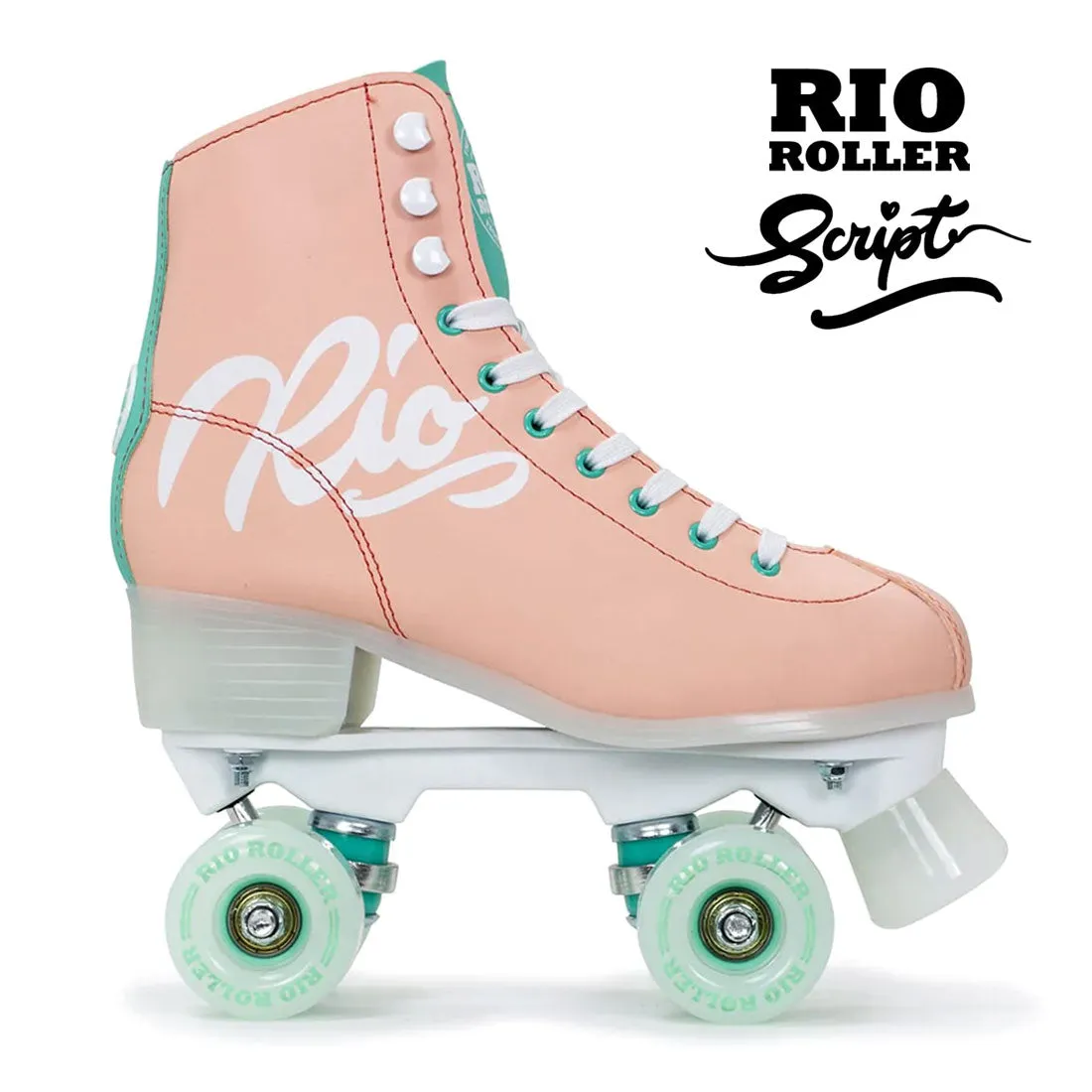 Rio Roller Script - Peach/Green