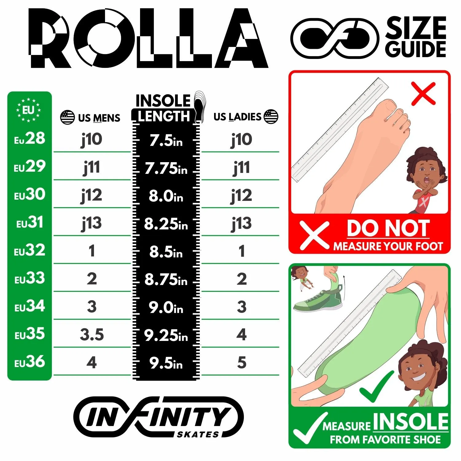 ROLLA Black - Roller Skates by infinity