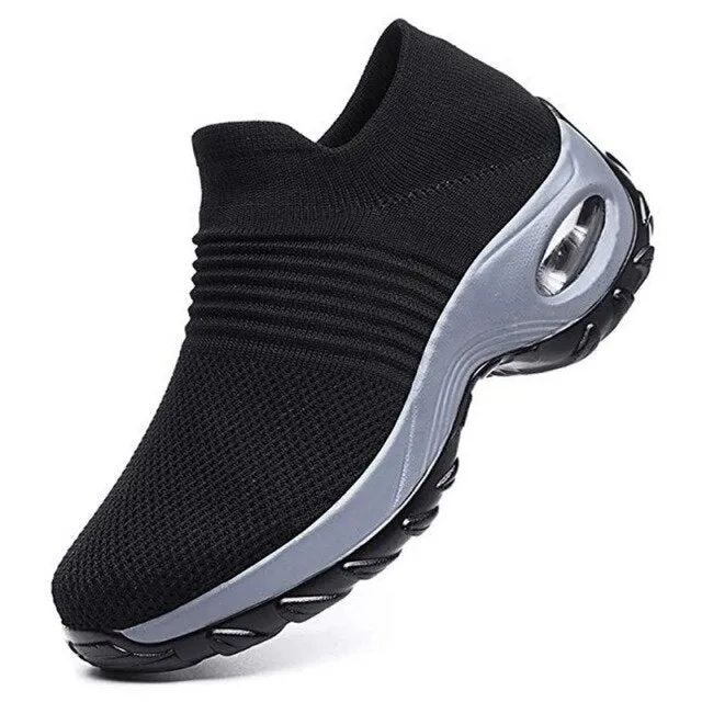 Running Sneakers Fashion Breathable Mesh Casual Shoes Platform Sneakers Men Platform Slip-On Sneakers Walking  Women Shoes