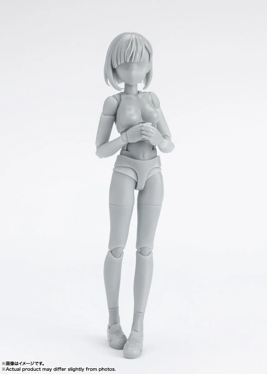 S.H. Figuarts Woman Girl Female Body Chan (School Life Edition DX Set) Gray Action Figure