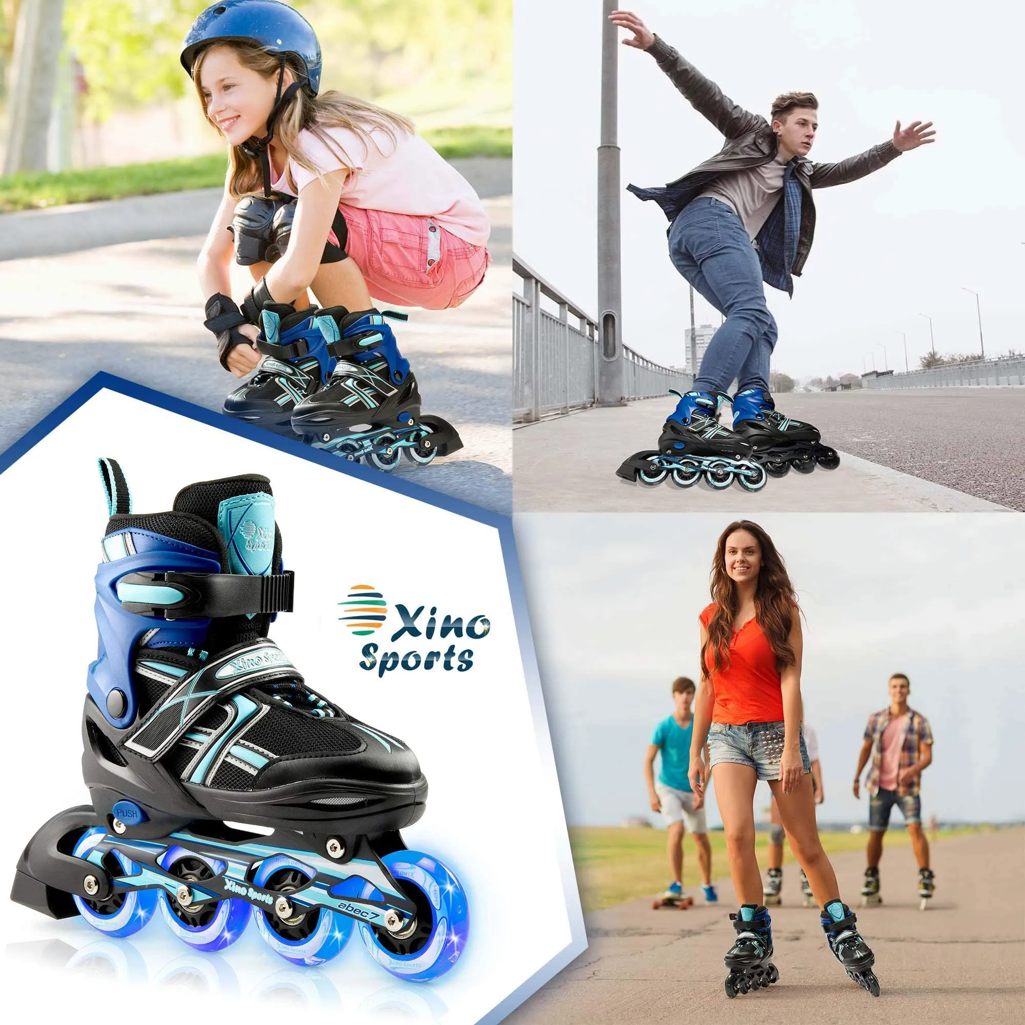 Skates For Kids | Adjustable Girls & Boys Inline Skates