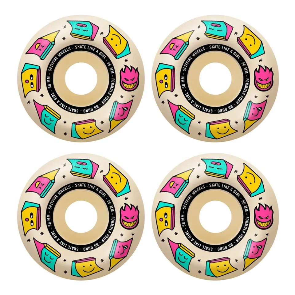 Spitfire X Skate Like A Girl Formula Four Radial 56MM 99A natural