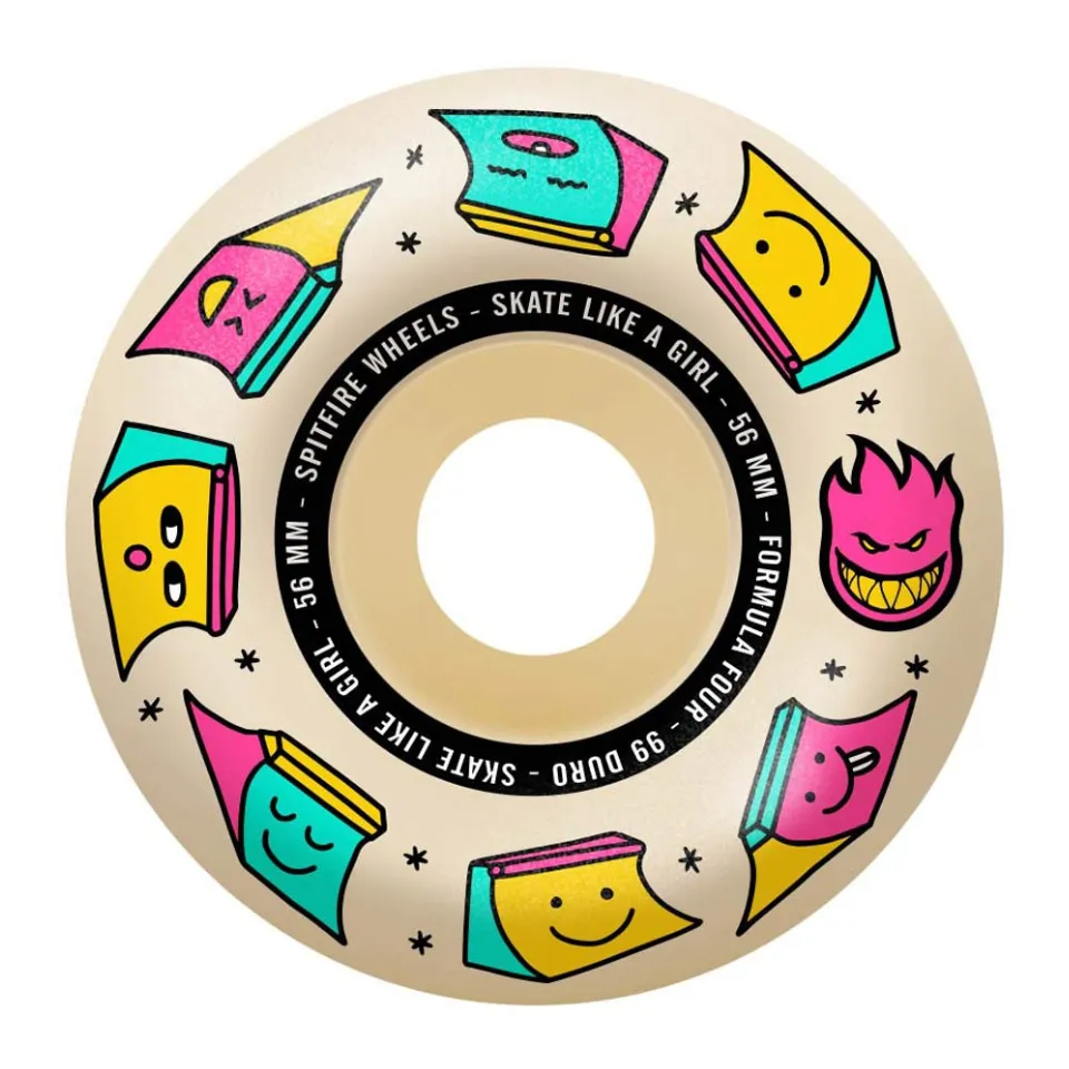 Spitfire X Skate Like A Girl Formula Four Radial 56MM 99A natural