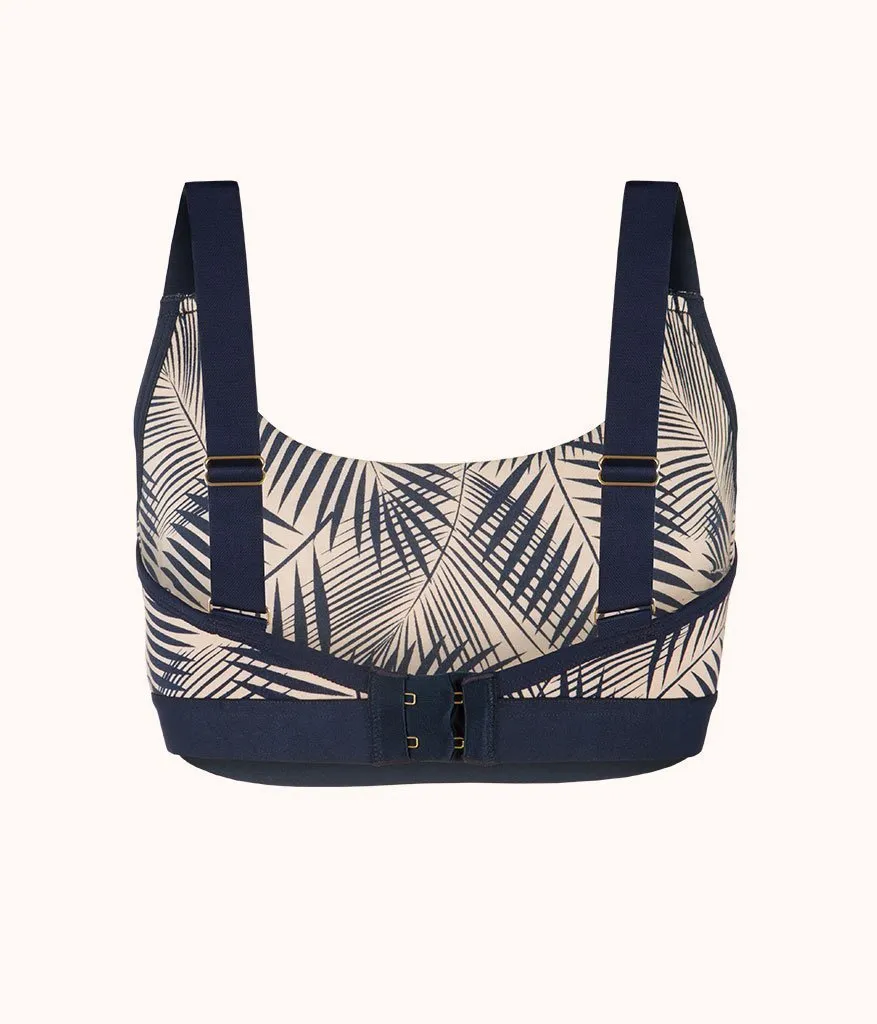 The All-You Busty Bralette - Print: Navy Palm Print