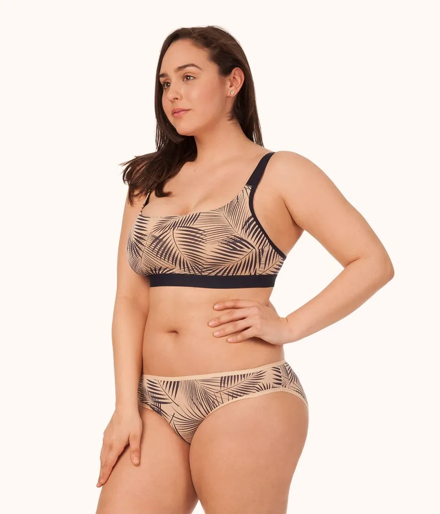 The All-You Busty Bralette - Print: Navy Palm Print