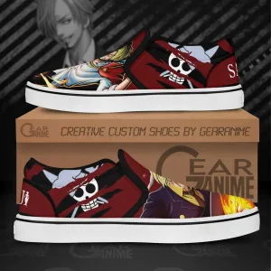 Vinsmoke Sanji Slip On Sneakers OP Custom Anime Shoes