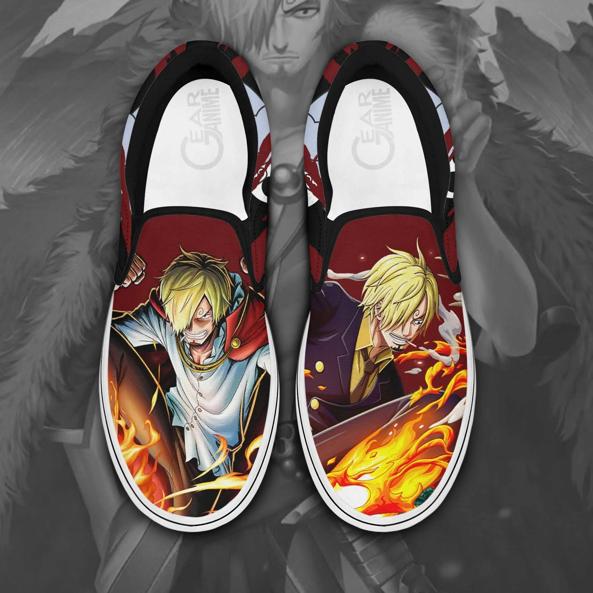 Vinsmoke Sanji Slip On Sneakers OP Custom Anime Shoes