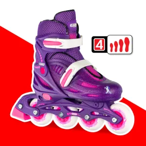 Warehouse Deal | 148 Purple Glitter - Size Adjustable Inline Skates