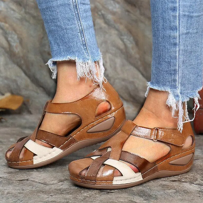 Wenkouban Women Sandals Mix Color Heels Sandals Summer Shoes Woman Gladiator Wedges Chaussures Femme Casual Sandalias Mujer Platform Shoes