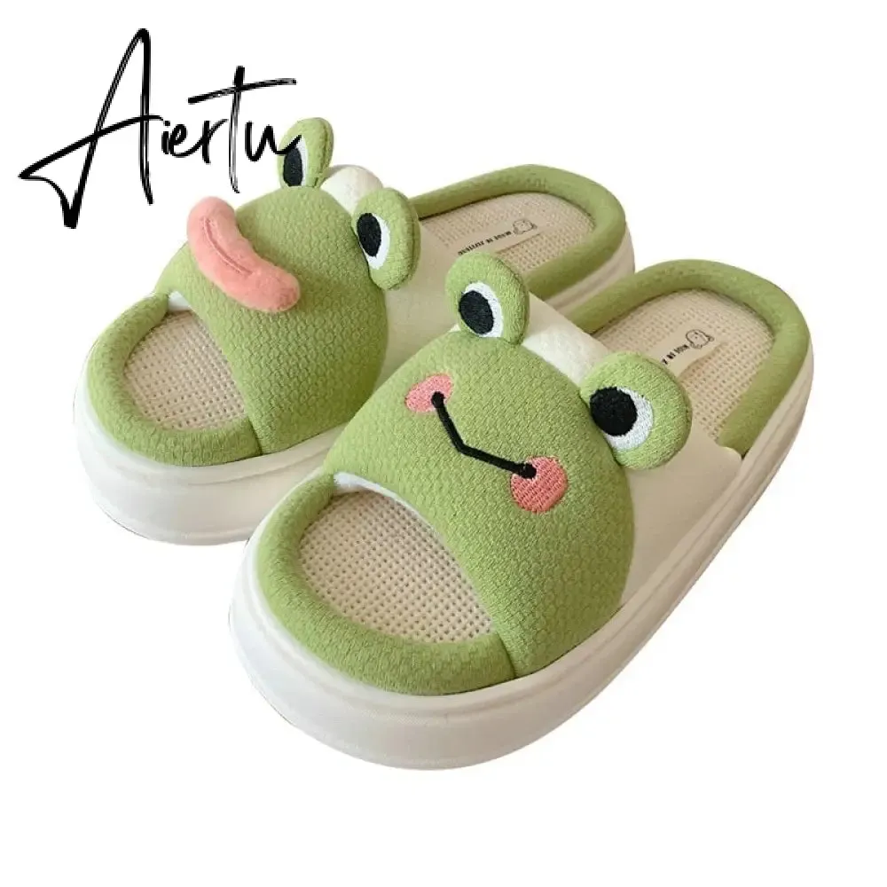 Women Cow Slippers Cute Cartoon Soft Cloud Platform Indoor Shoes Summer Female Home Slides Thick Sole Sandals Male House Slipper