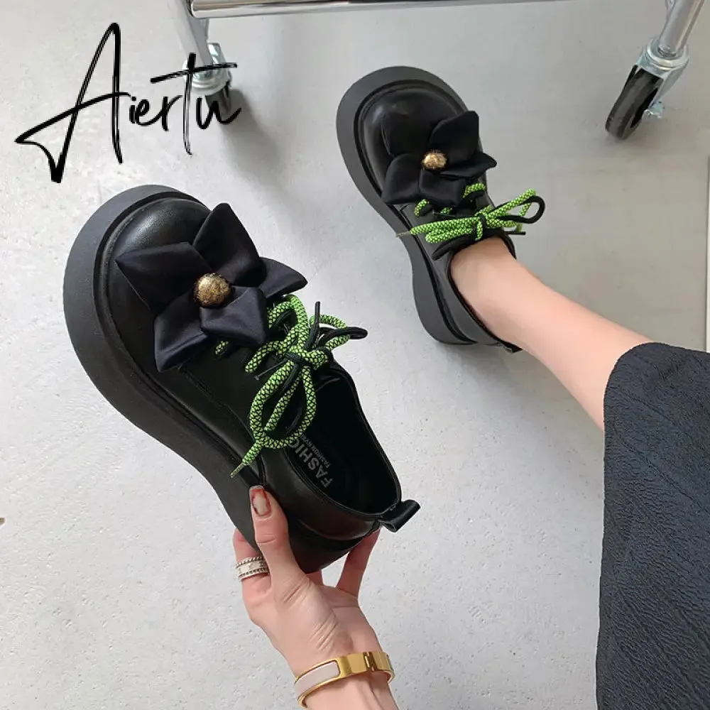 Womens Flowers Round Toe Gothic Punk Platform Wedge Heel Pumps Shoes Creepers Japanese Harajuku Dark